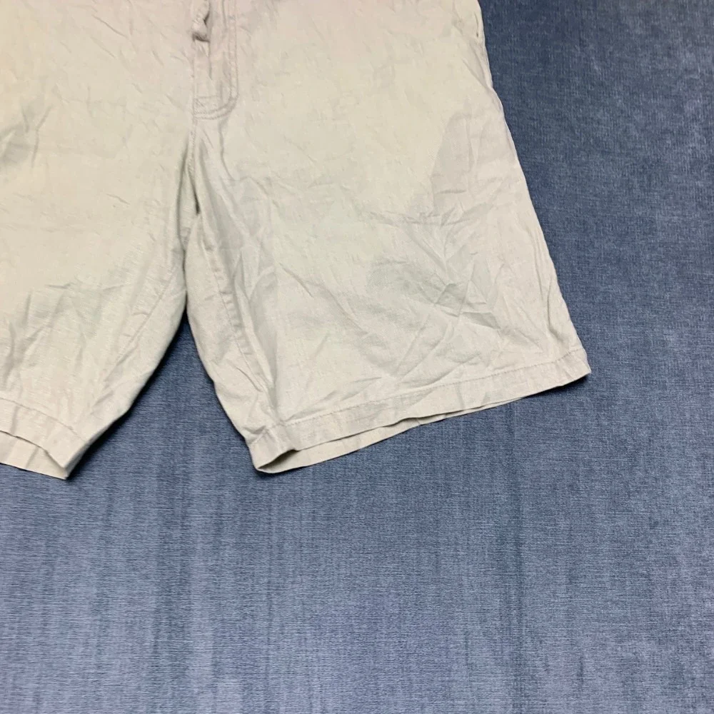 Dockers Premium Board Shorts Mens 36 Beige Drawstring Flat Front Relaxed Fit